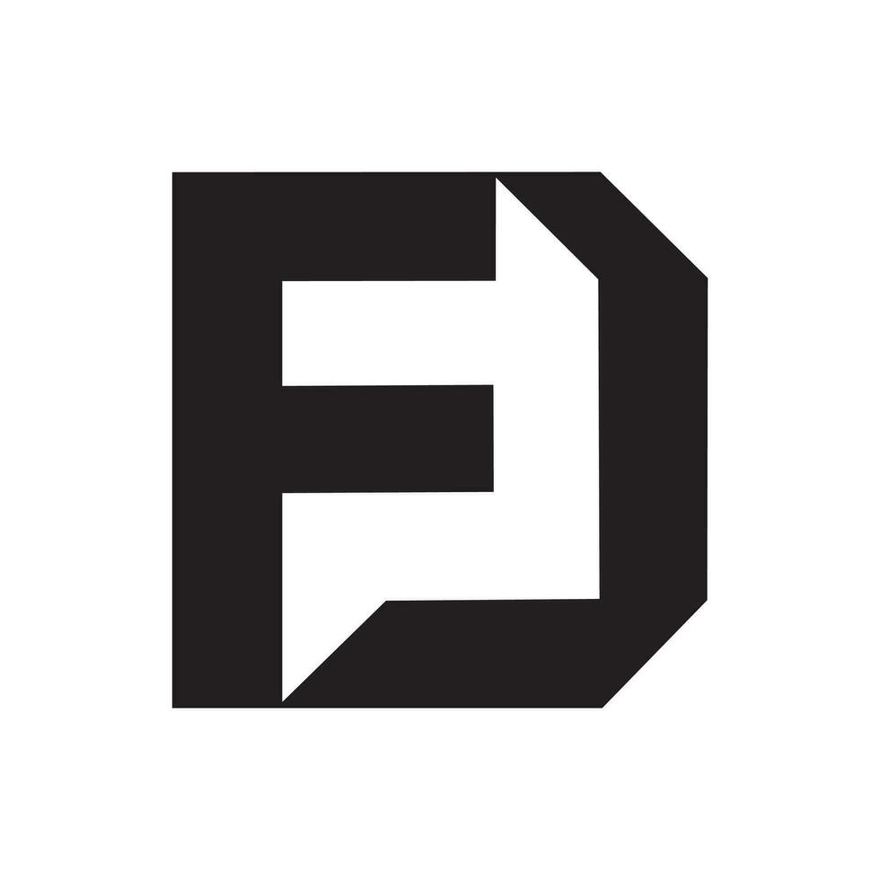 Letter fd logo vector