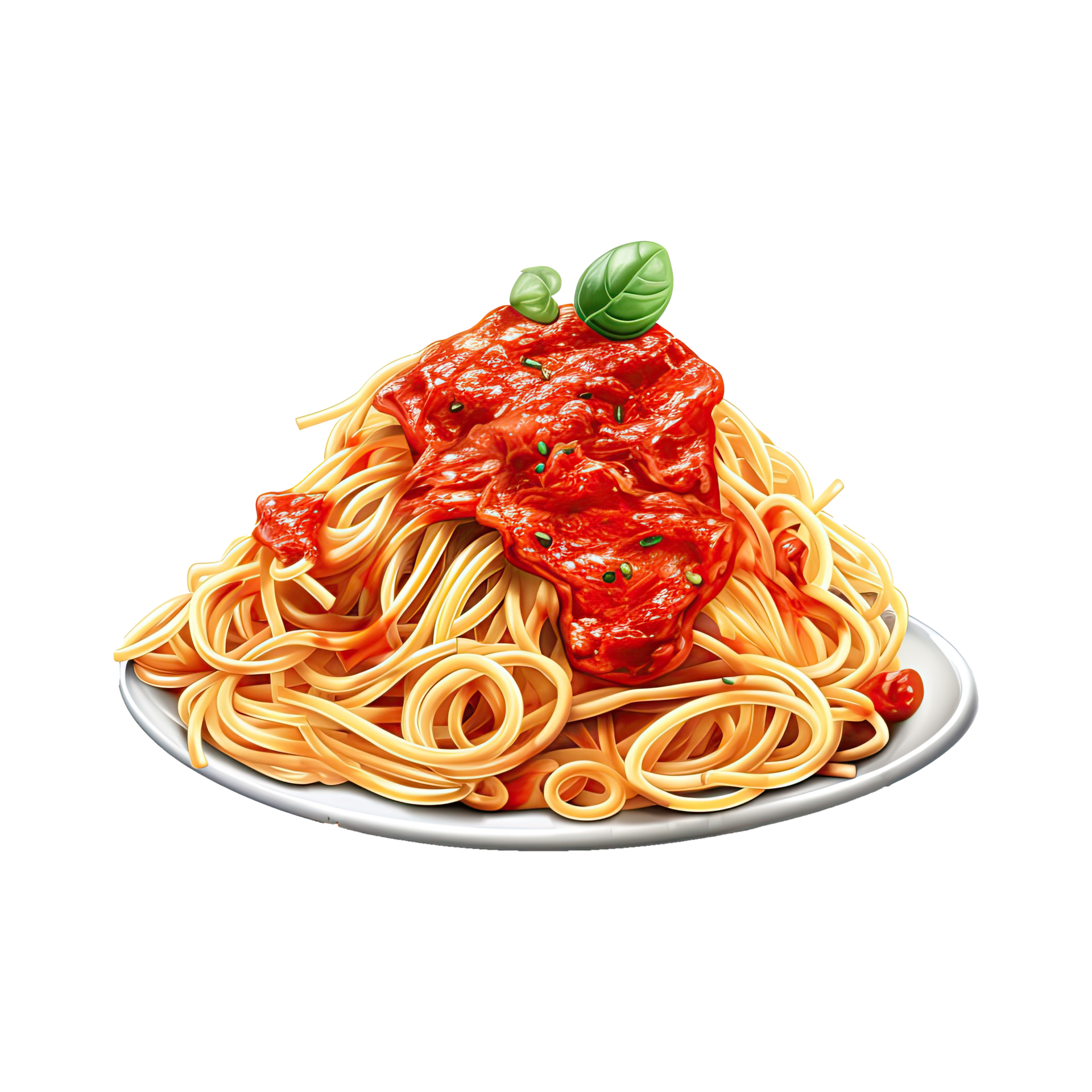 Delicious Italian Food Clipart. Cartoon Spaghetti Illustration