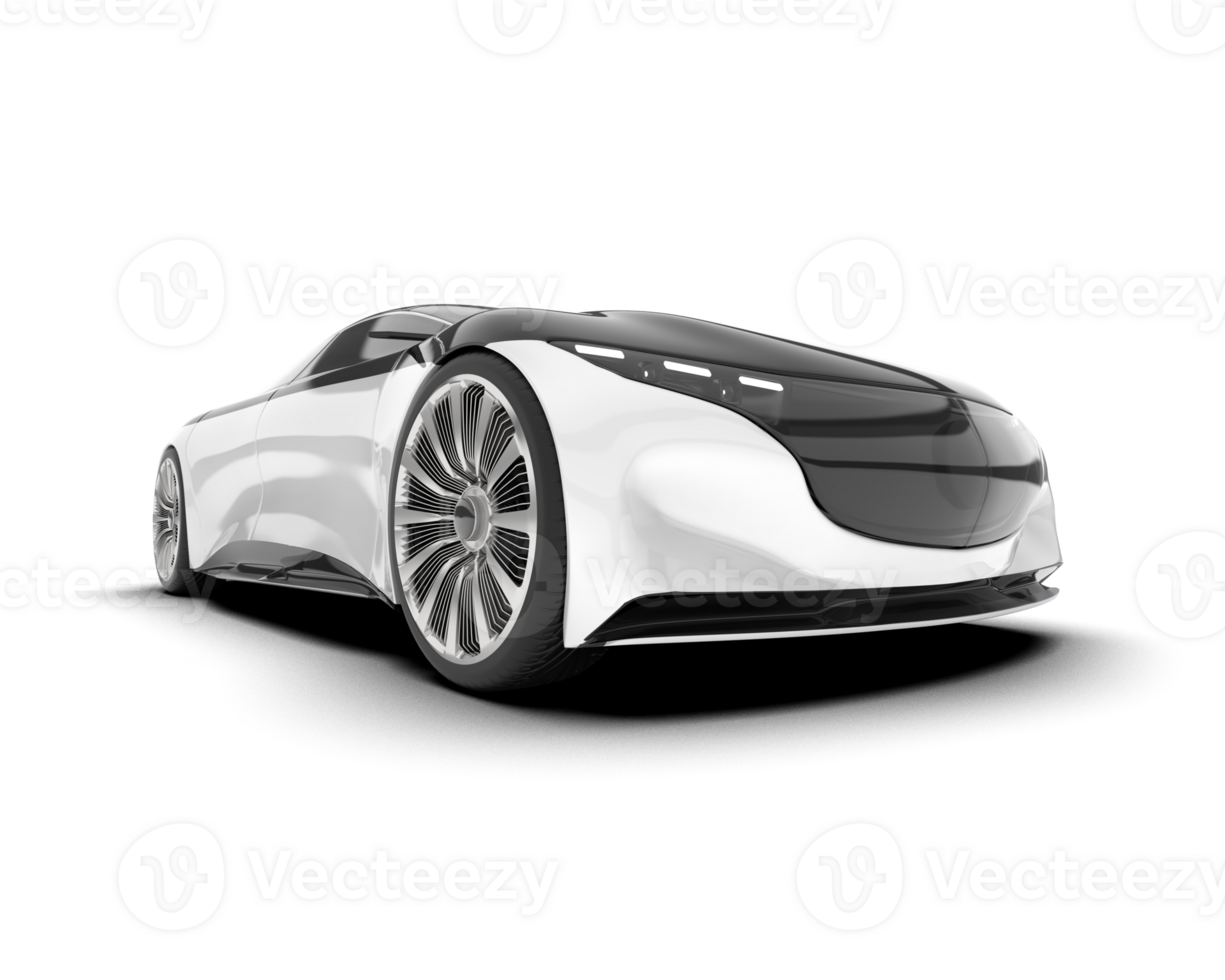 Weiß modern Auto auf transparent Hintergrund. 3d Rendern - - Illustration png