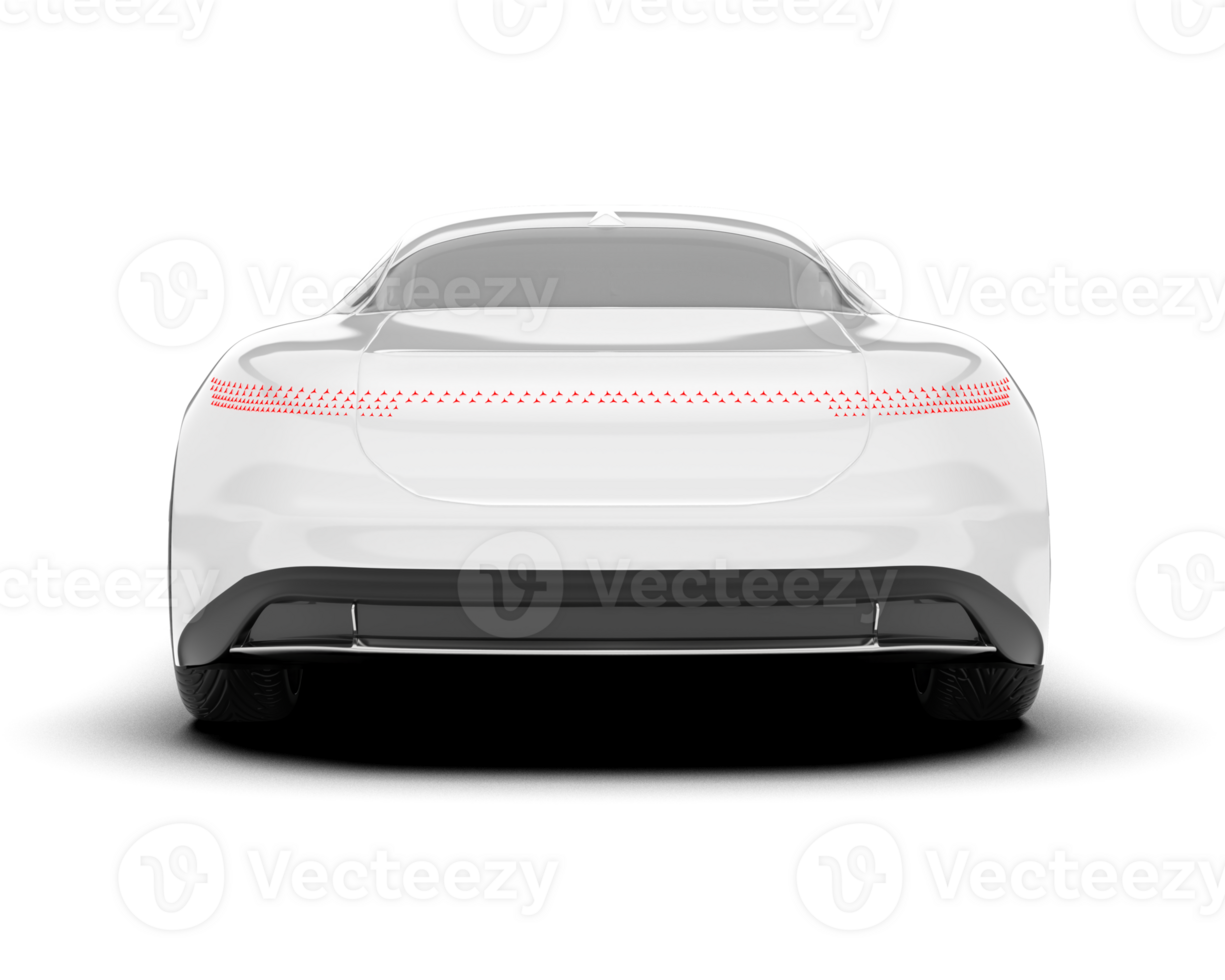 White modern car on transparent background. 3d rendering - illustration png