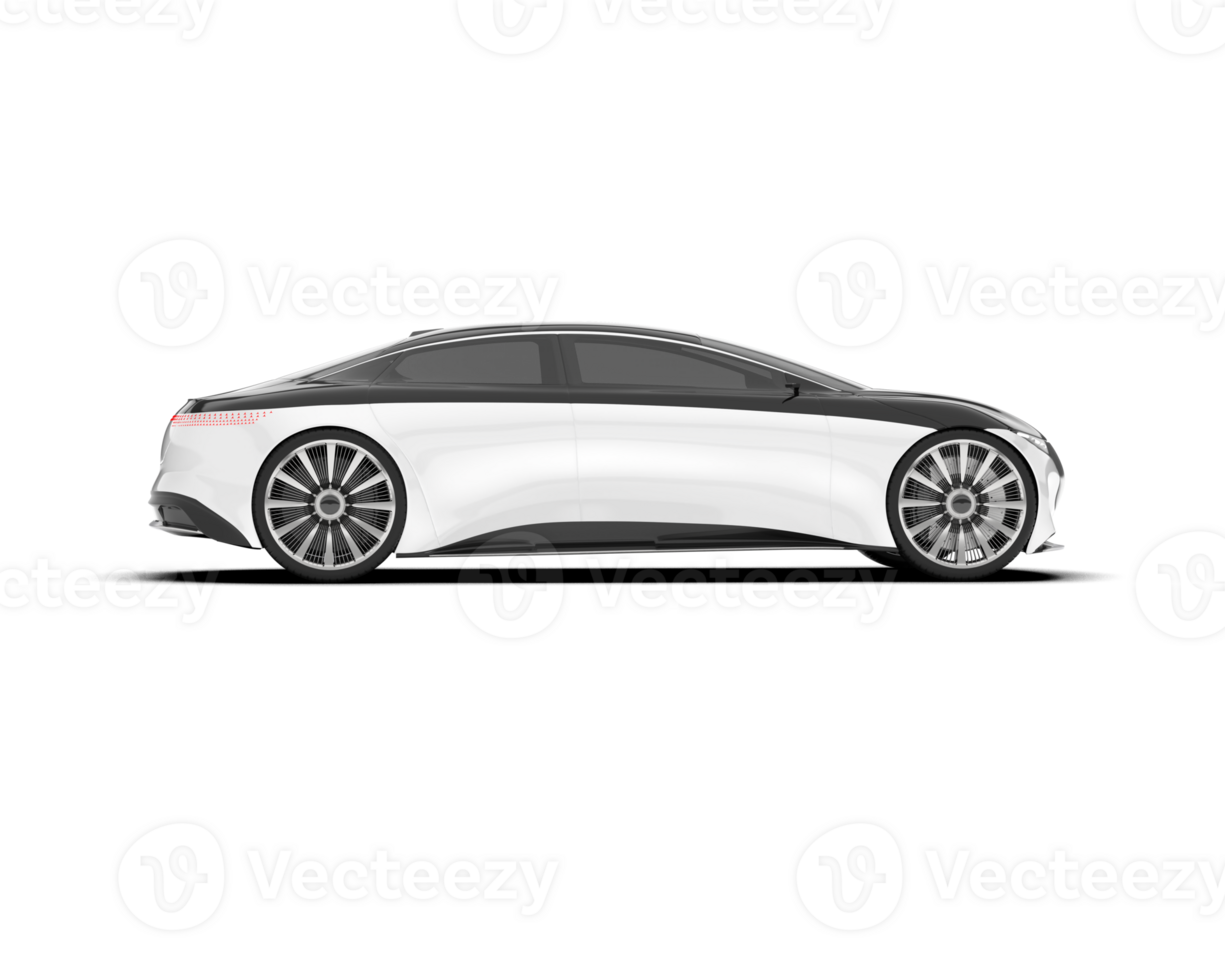 vit modern bil på transparent bakgrund. 3d tolkning - illustration png