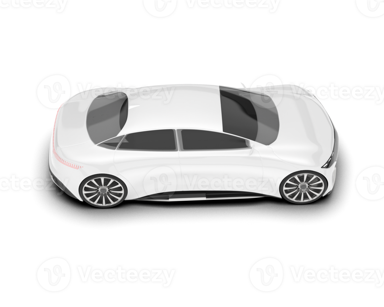 branco moderno carro em transparente fundo. 3d Renderização - ilustração png