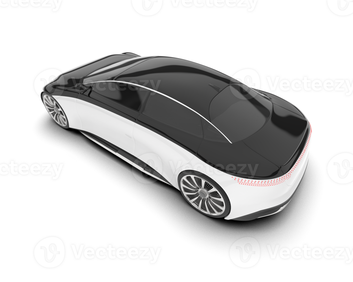 vit modern bil på transparent bakgrund. 3d tolkning - illustration png