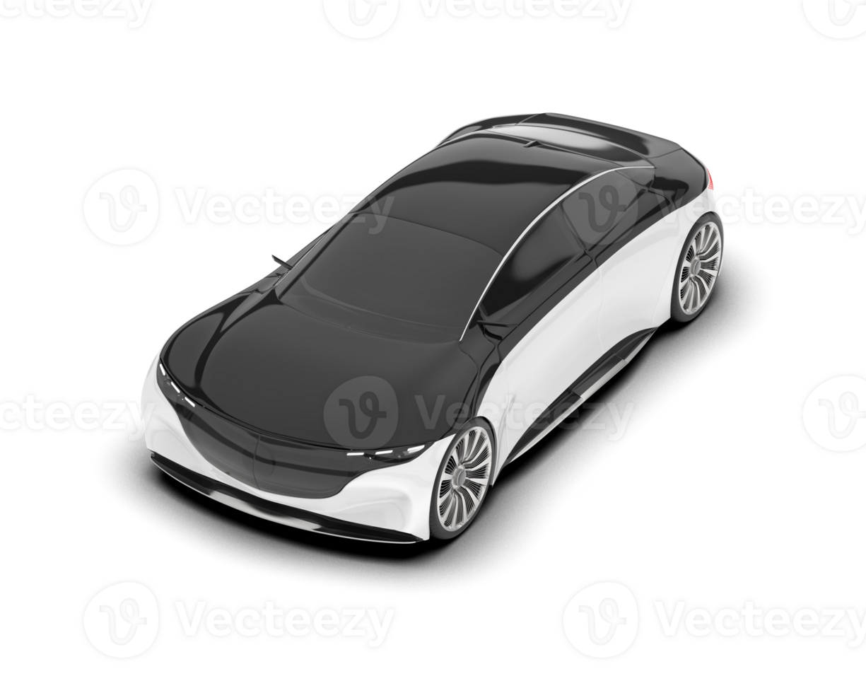 vit modern bil på transparent bakgrund. 3d tolkning - illustration png