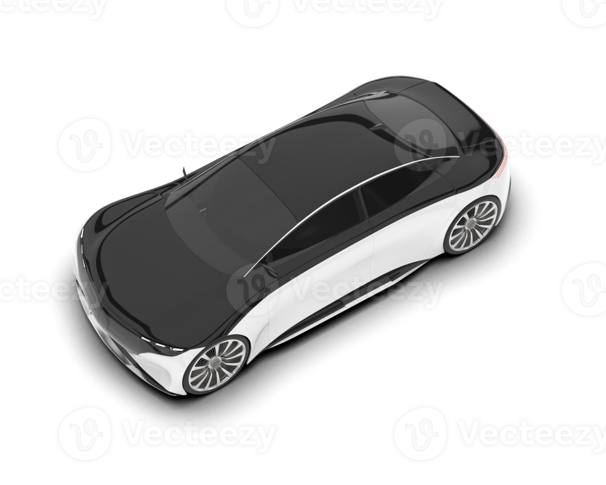 vit modern bil på transparent bakgrund. 3d tolkning - illustration png