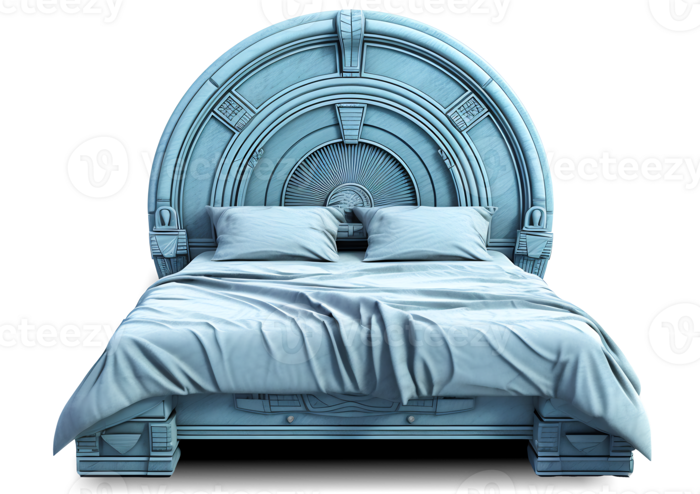 The beds - Futuristic Blue Bed on transparent background - , png