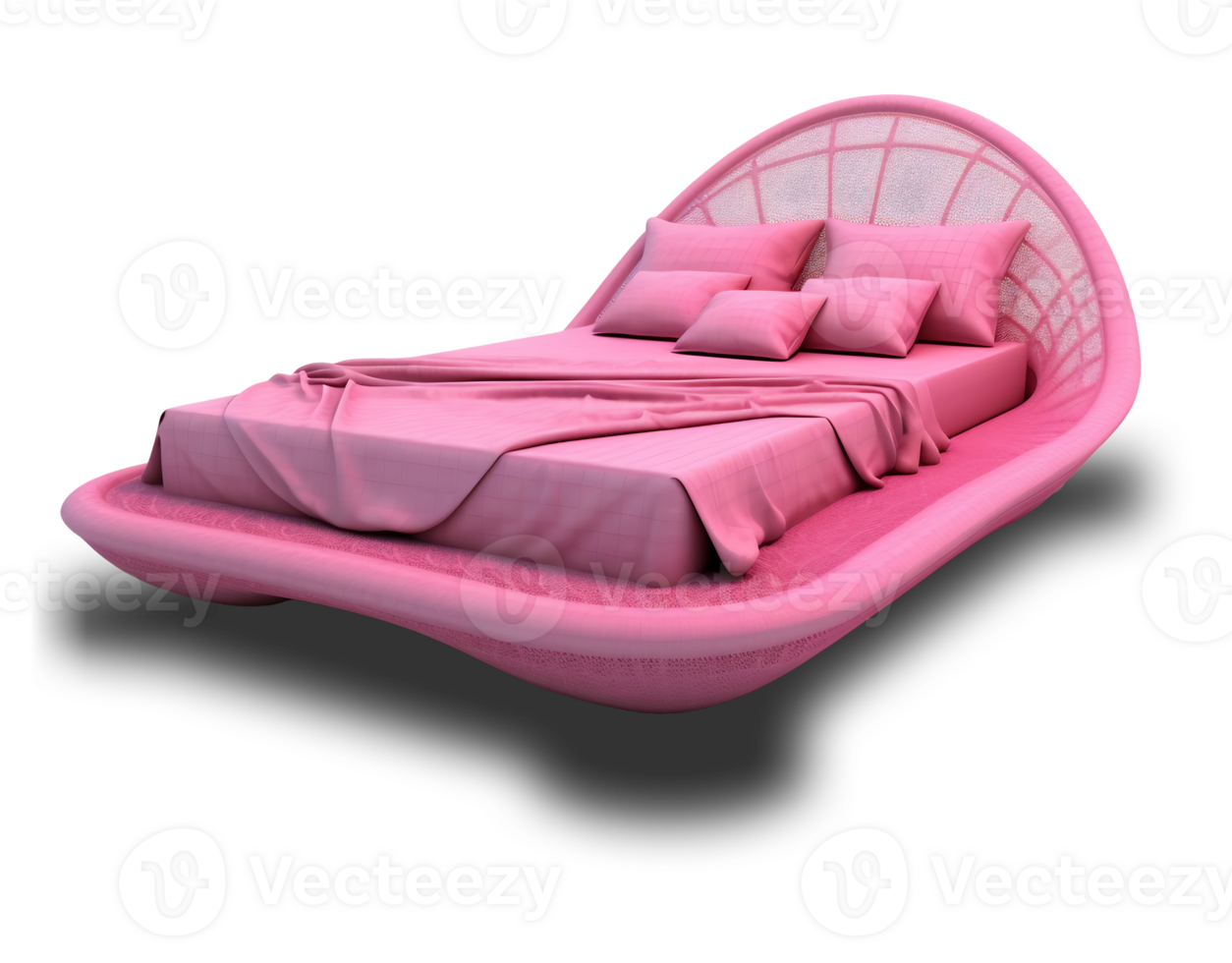 The beds - Futuristic Pink Bed on transparent background - , png