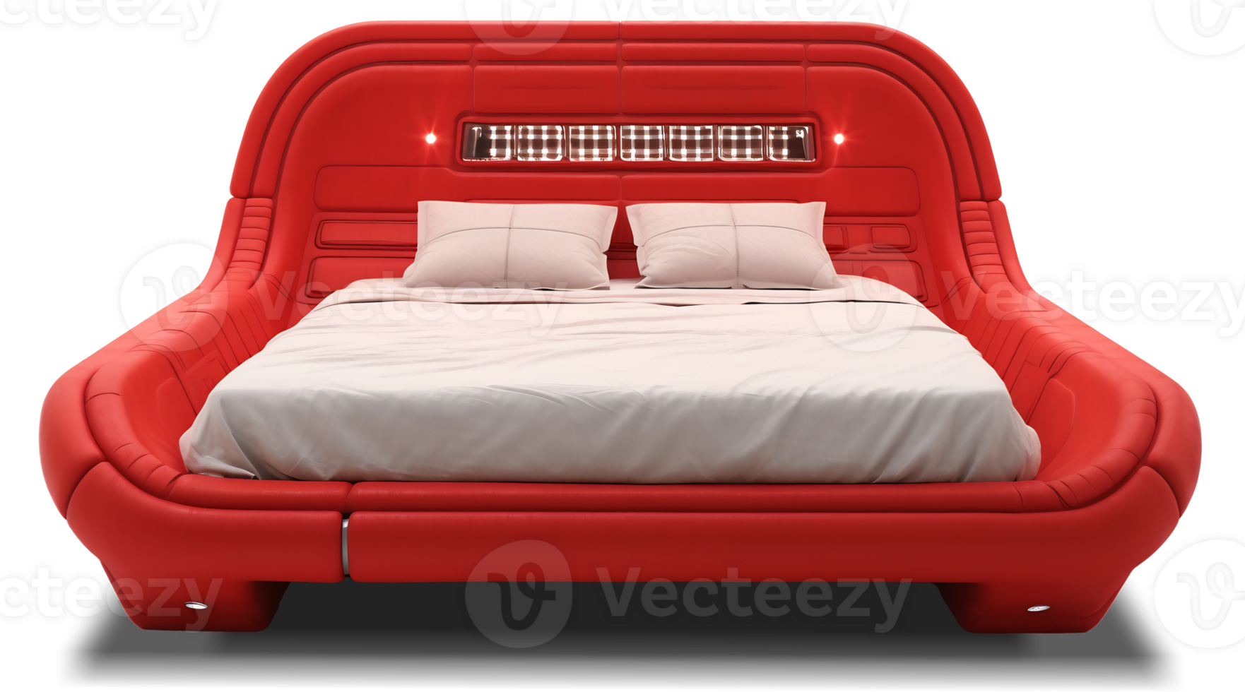 The beds - Futuristic Red Bed on transparent background - , png