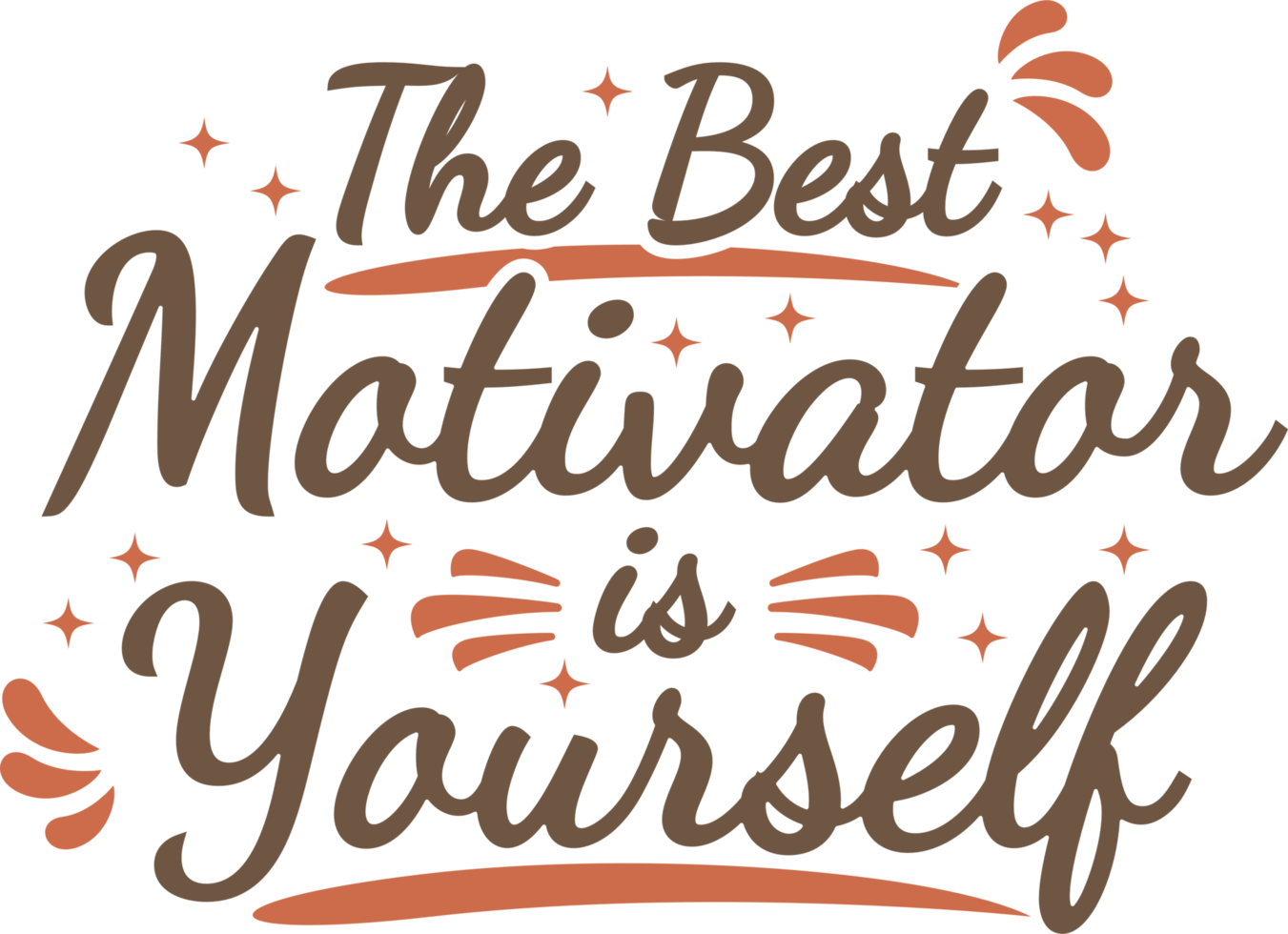 The Best Motivator Is Yourself, Motivational Typography Quote Design. png