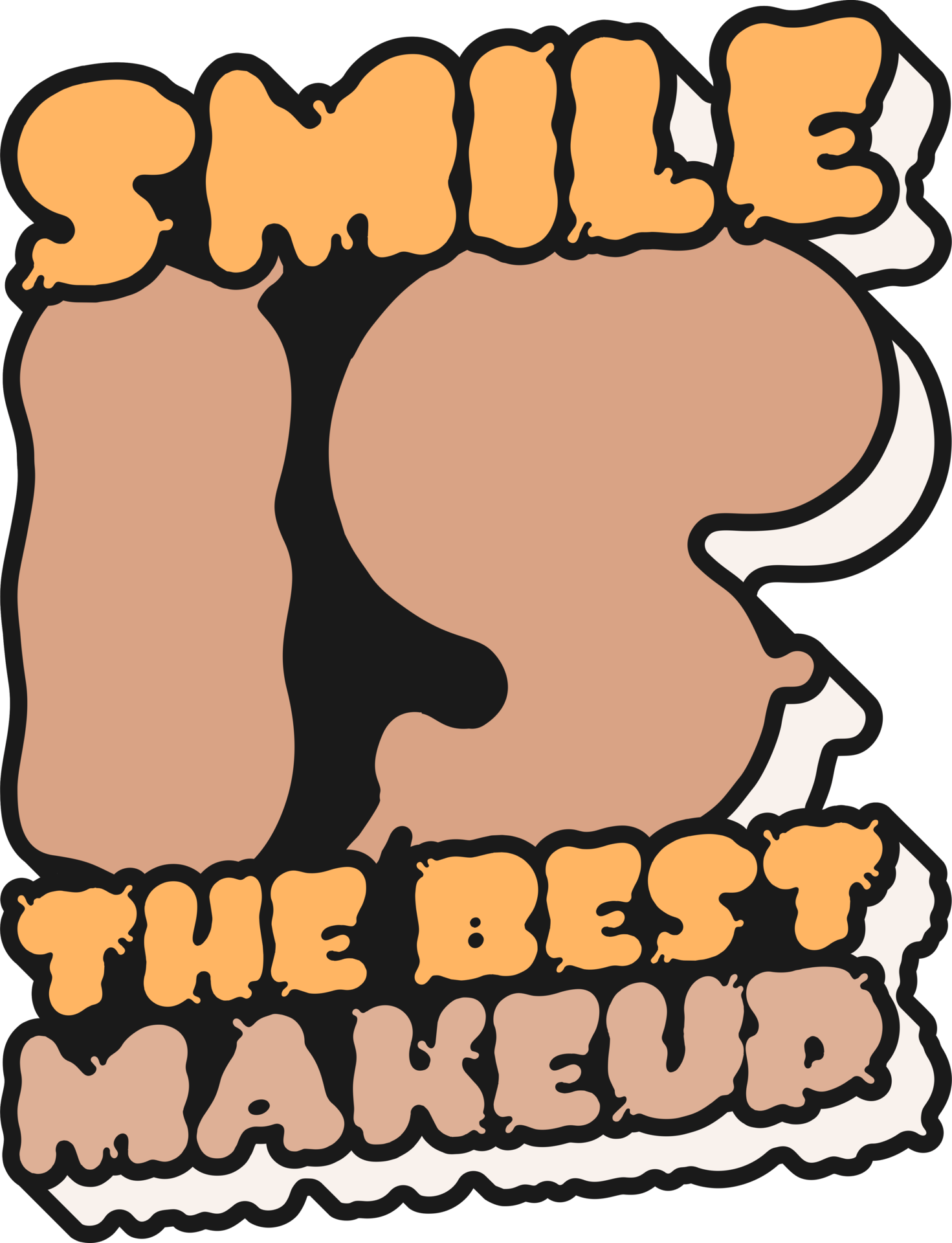 Smile Is The Best Makeup Motivational Typography Quote Design smile-is-the-best-makeup-motivational-typography-quote-design