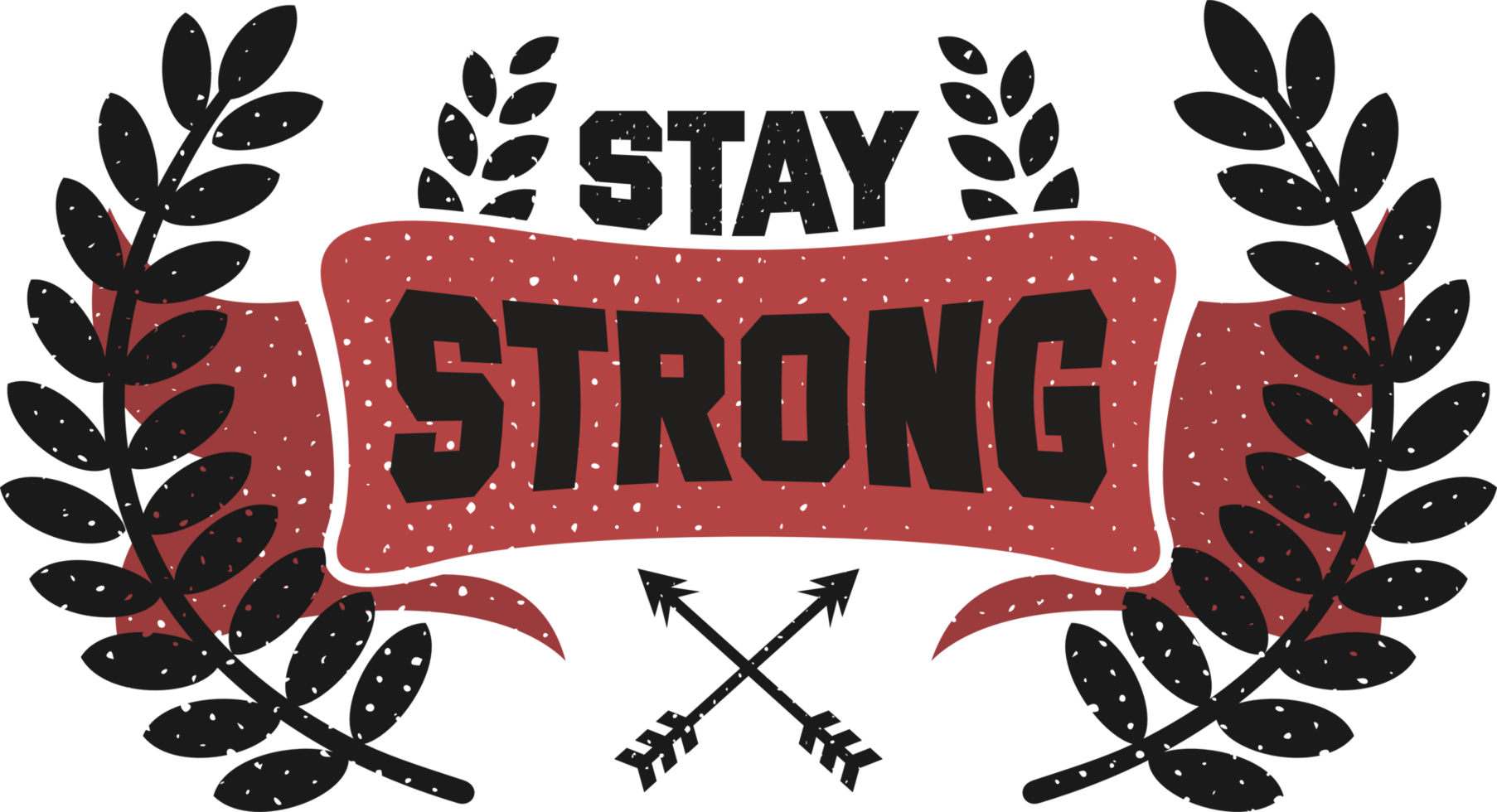 Stay Strong, Motivational Typography Quote Design. png