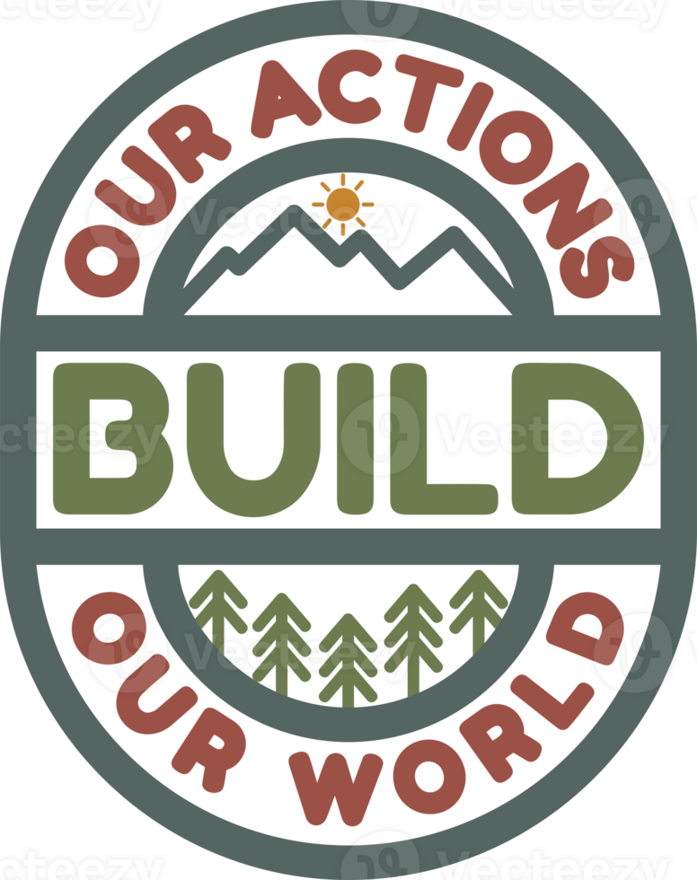 notre Actions construire notre monde, de motivation typographie citation conception. png