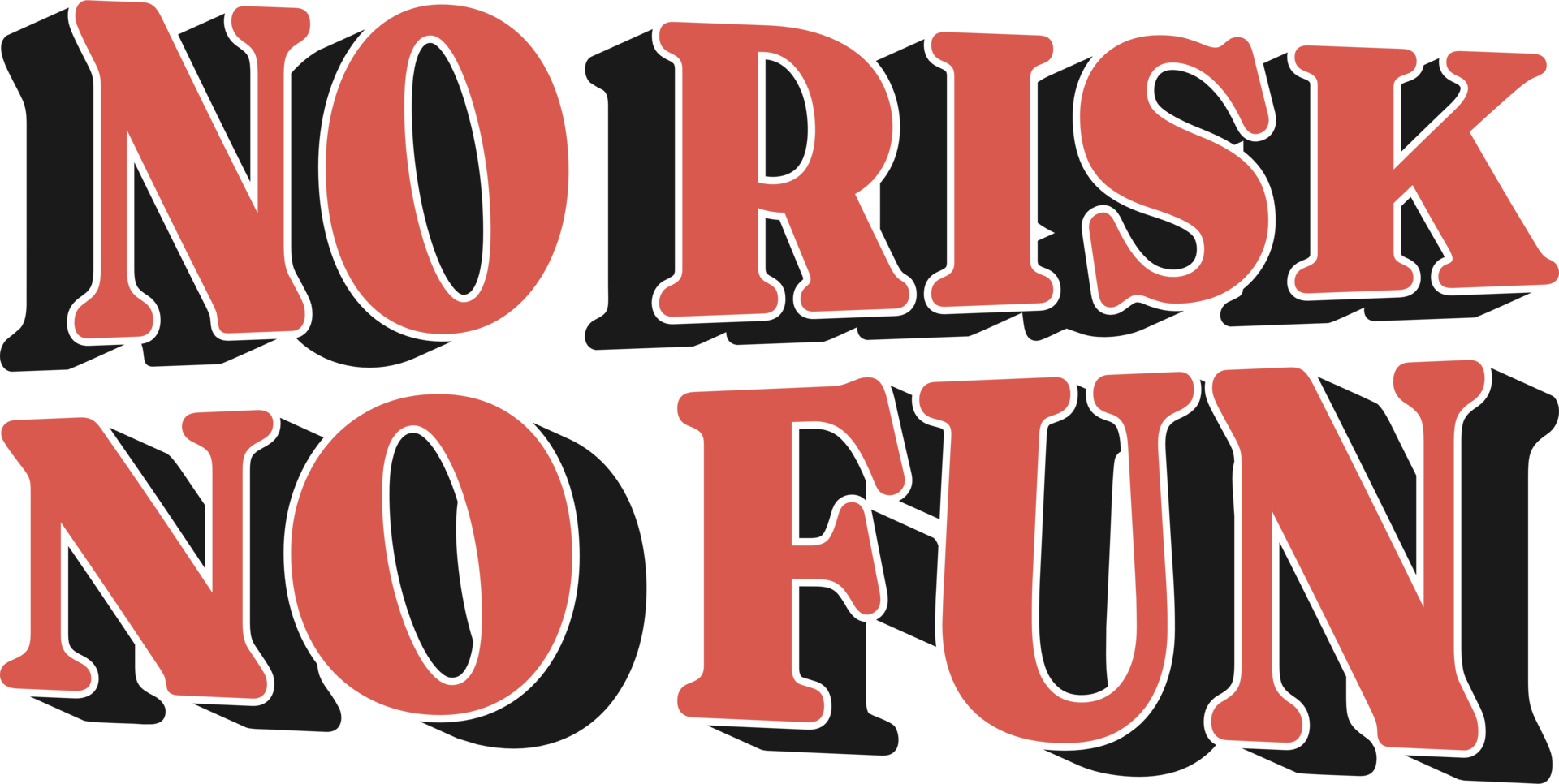 No riesgo No divertido, motivacional tipografía citar diseño. png