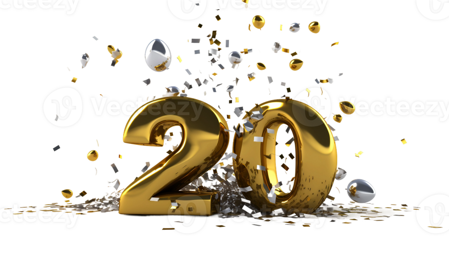 20 alphabet on transparent background png