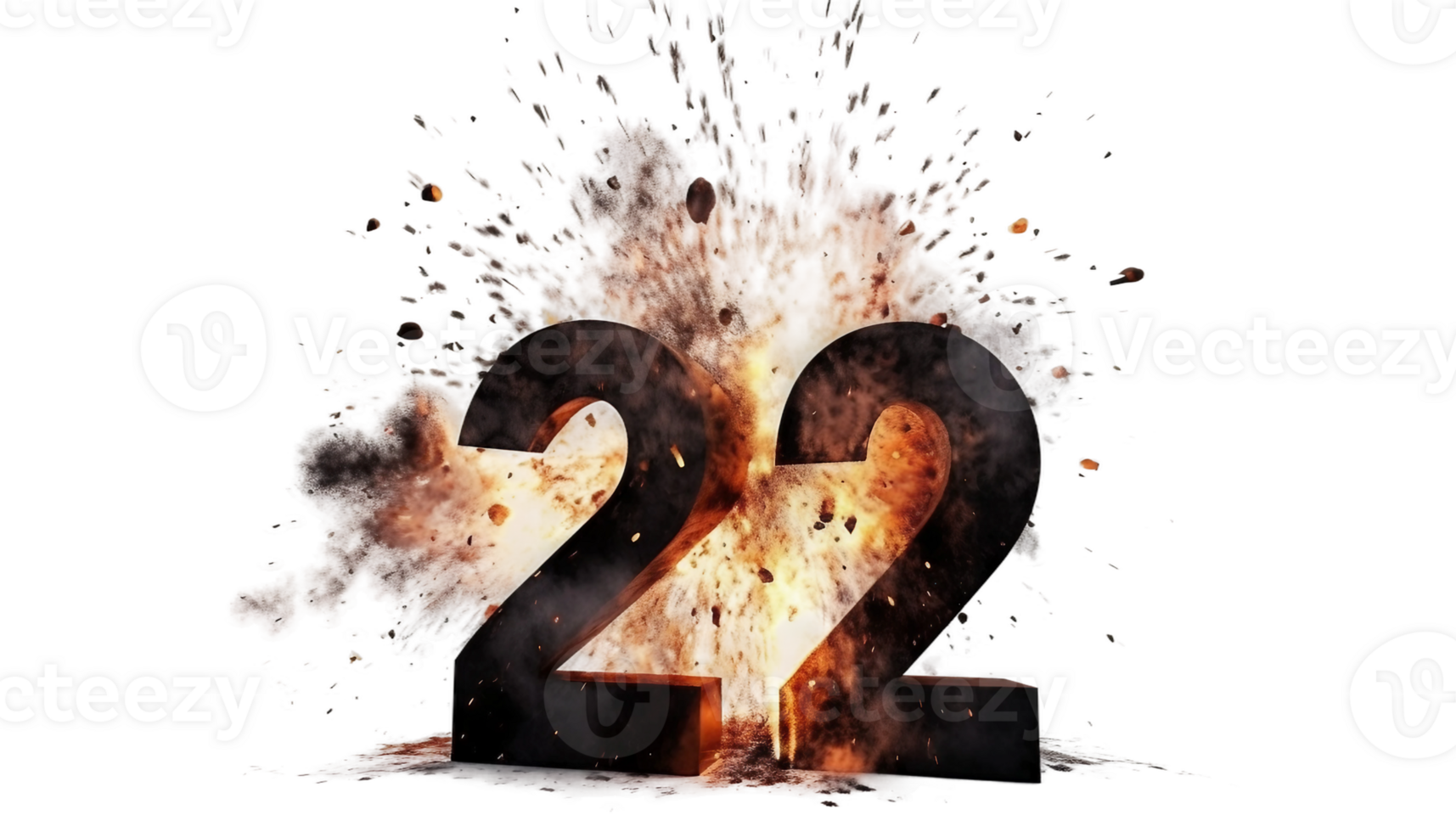 22 alphabet on transparent background png
