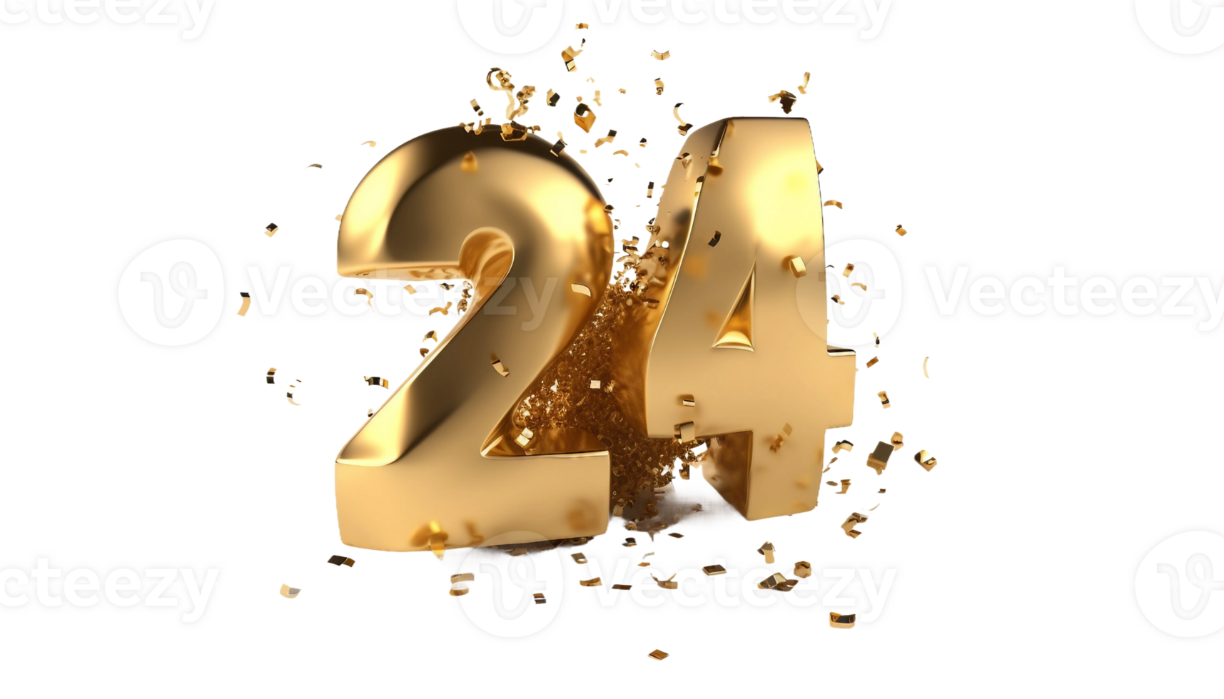 nuevo año 24 alfabeto en transparente antecedentes png