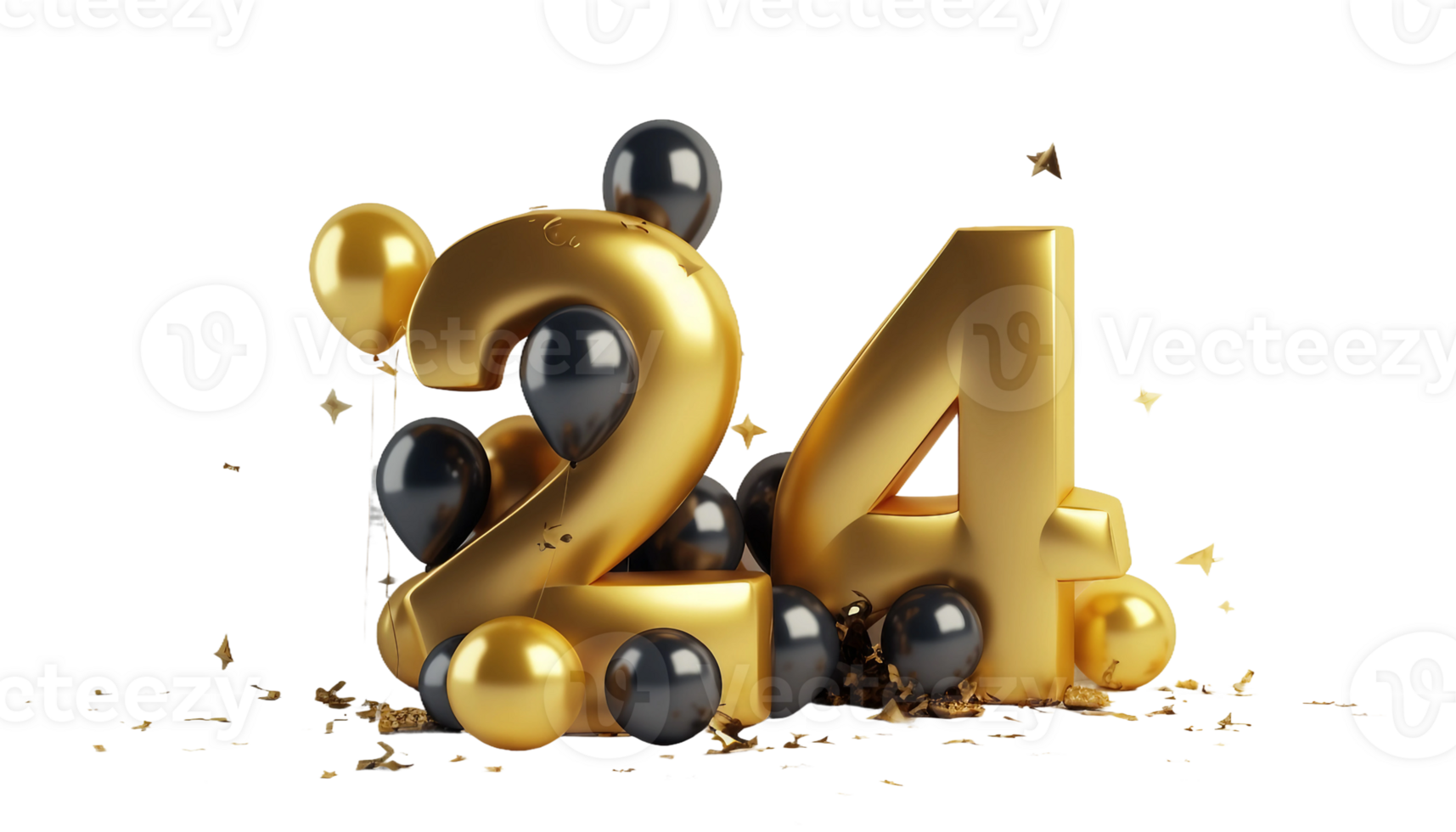 24 alphabet on transparent background png