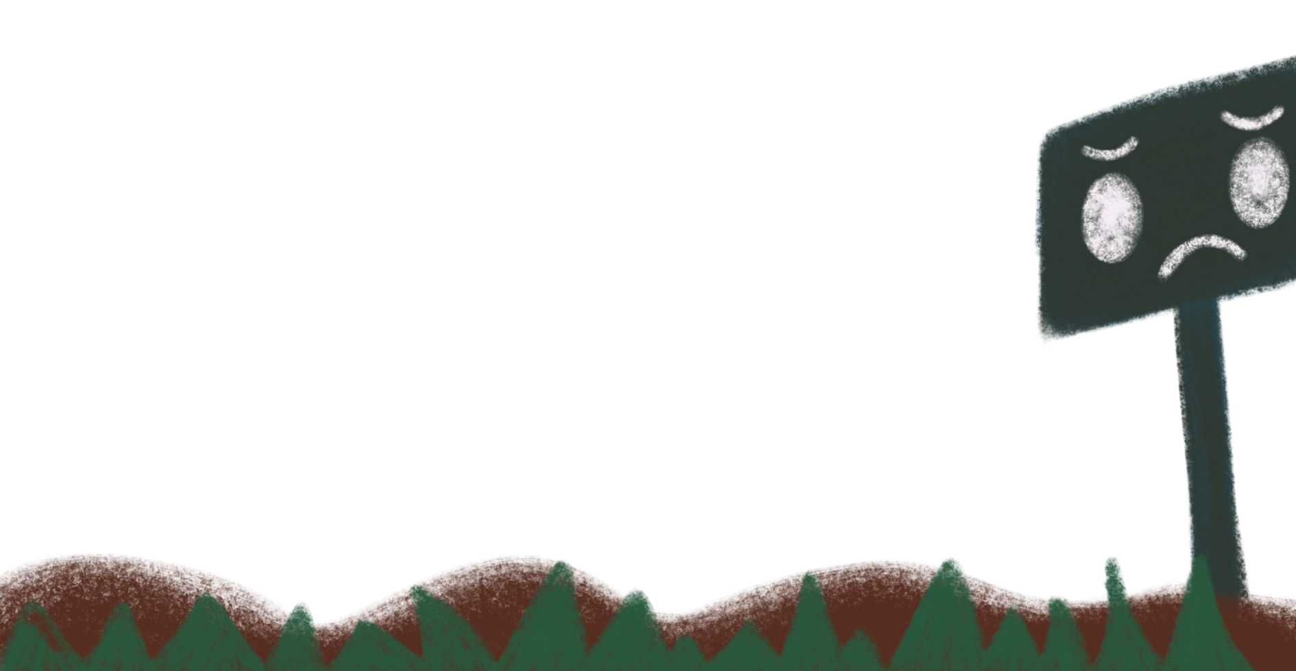 Road board sad doodle png