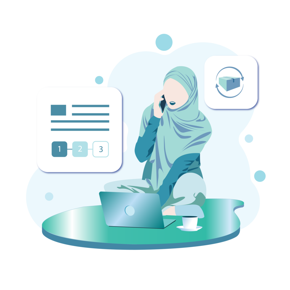 Female Muslim Office Socialmedia Specialist png