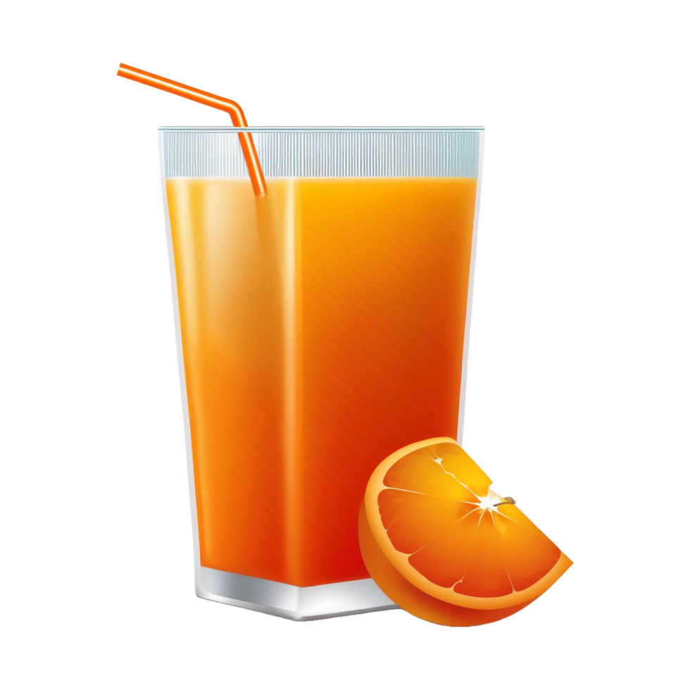 jus Orange jus éclabousser en dehors de verre png génératif ai