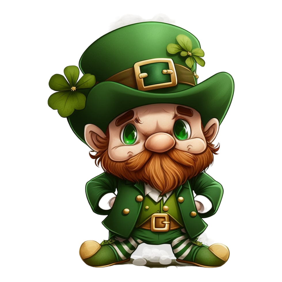 schattig elf van Ierse folklore st Patrick gemaakt door generatief ai png