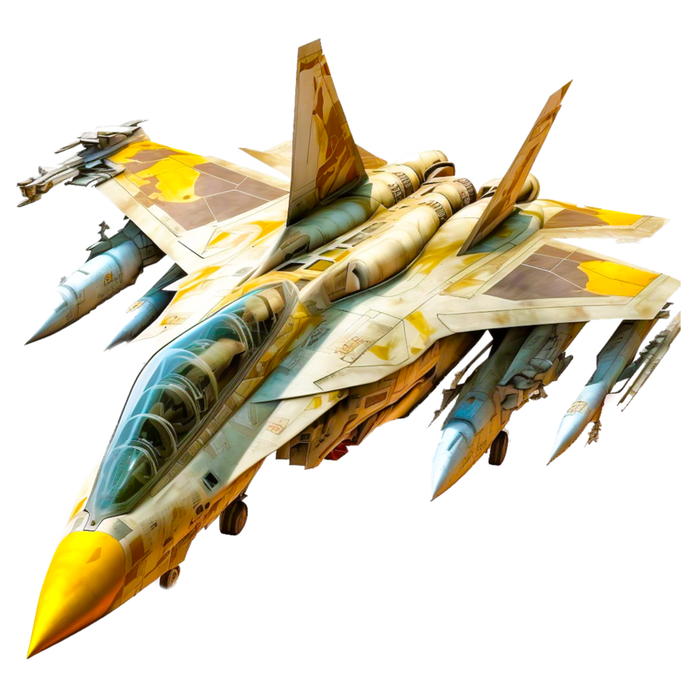 Air force fighter jet plane in full flight. png