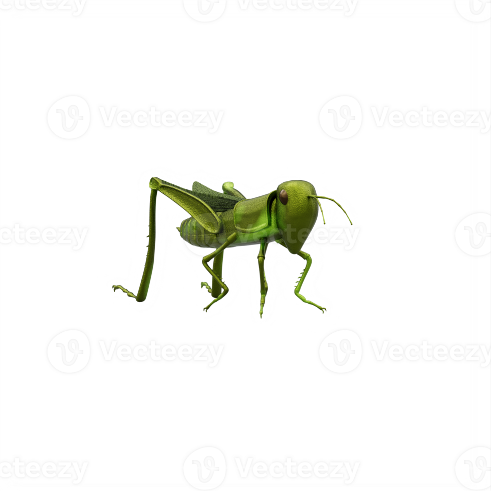 3d Grasshopper isolated png