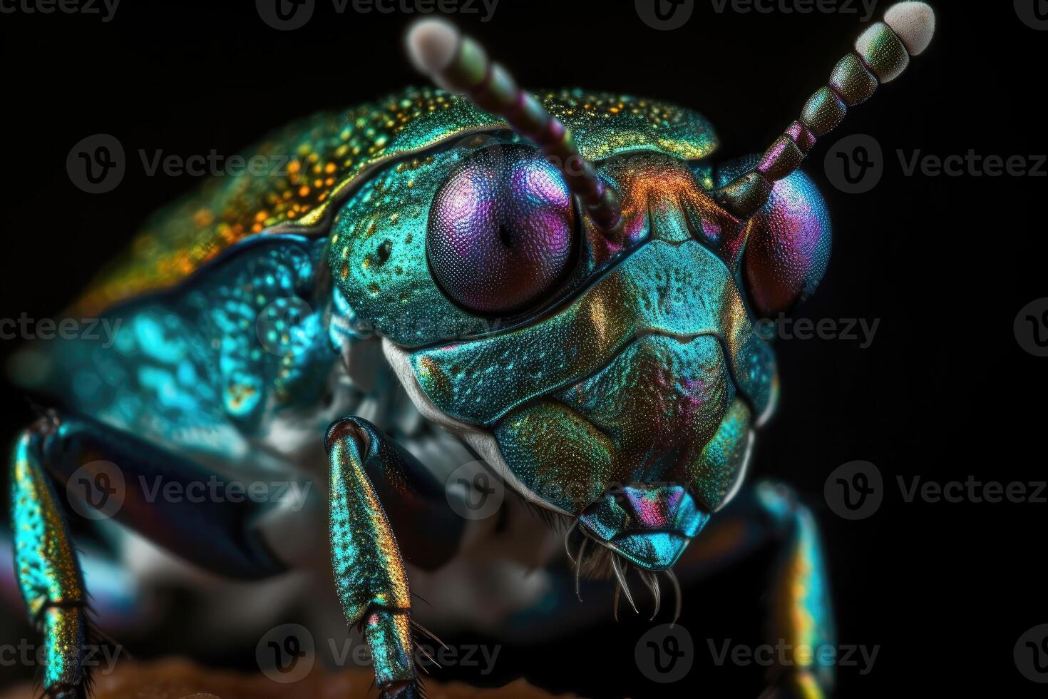 Close-up of a unique and rare insect species. photo