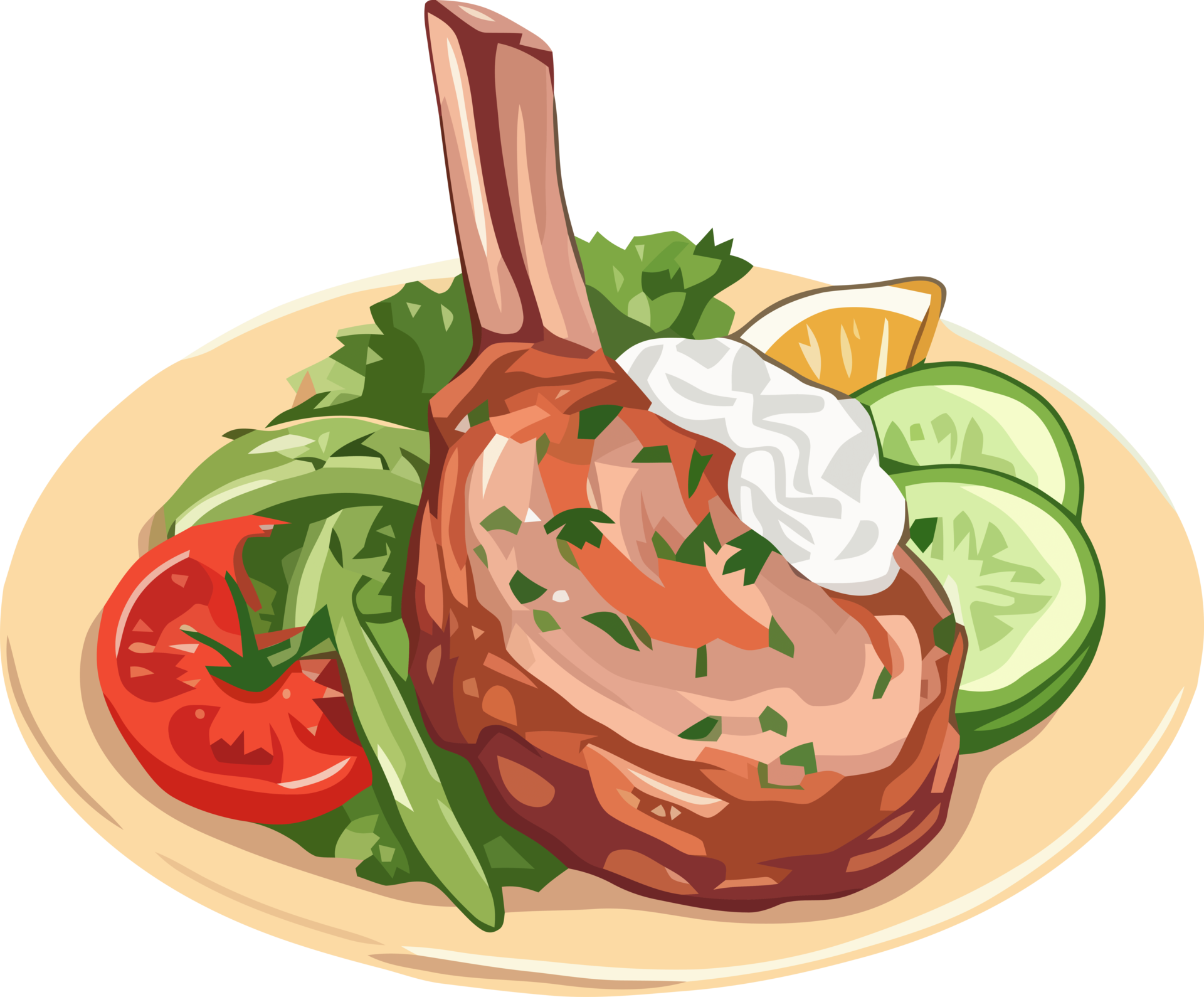 grilled-lamb-chop-art-illustration-greek-cuisine-25252273-png