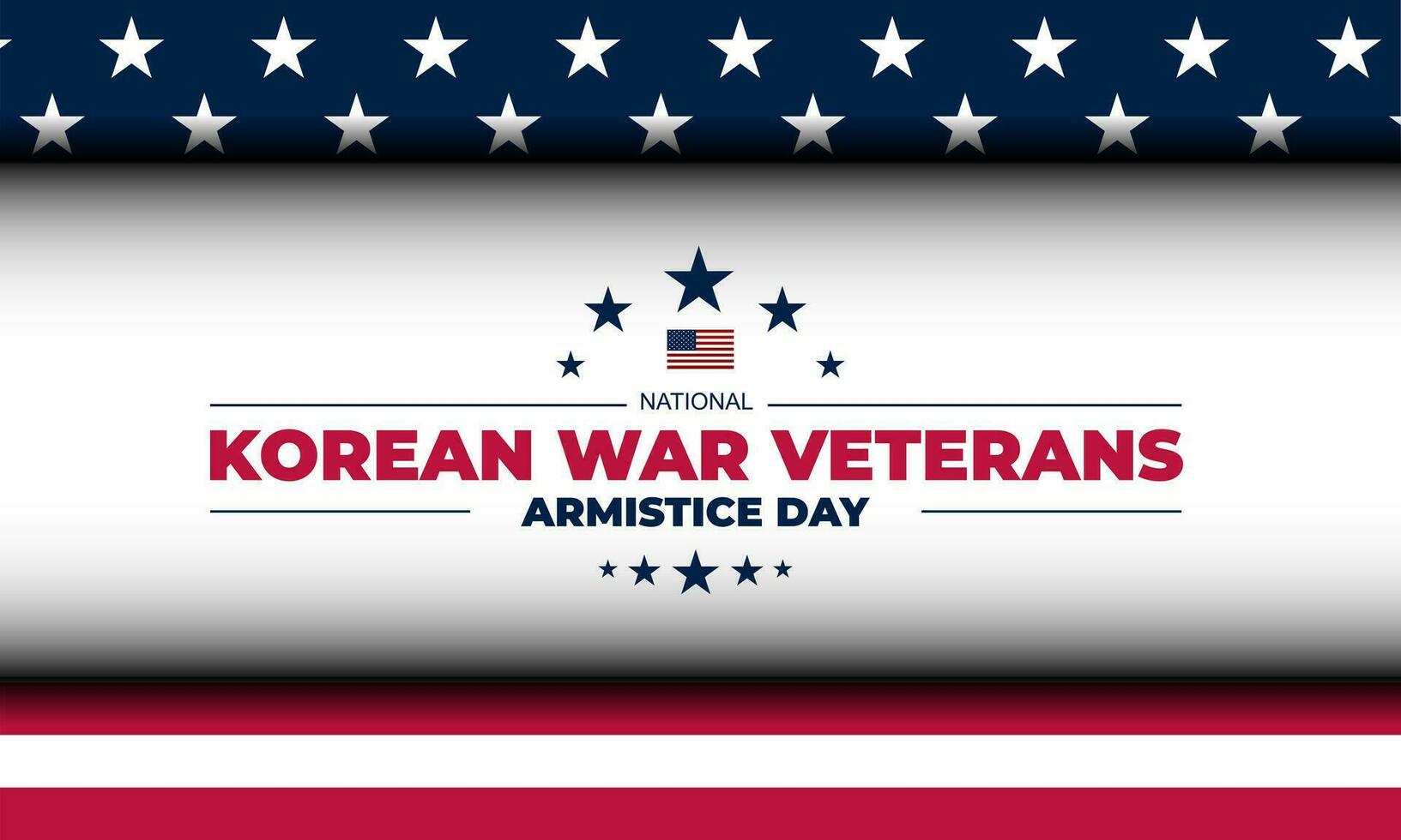 National Korean War Veterans Armistice Day July 27 Background vector Illustration