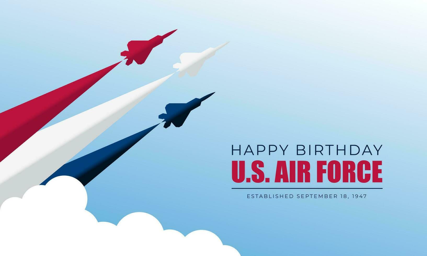US Air Force Birthday September 18th Background vector Illustration
