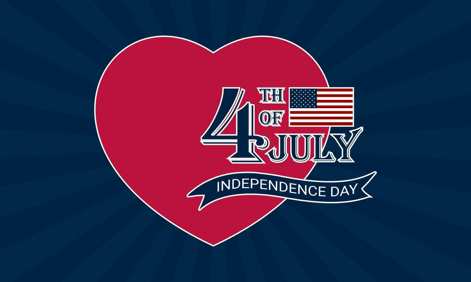 Happy Fourth of July Independence day USA Background Design vector