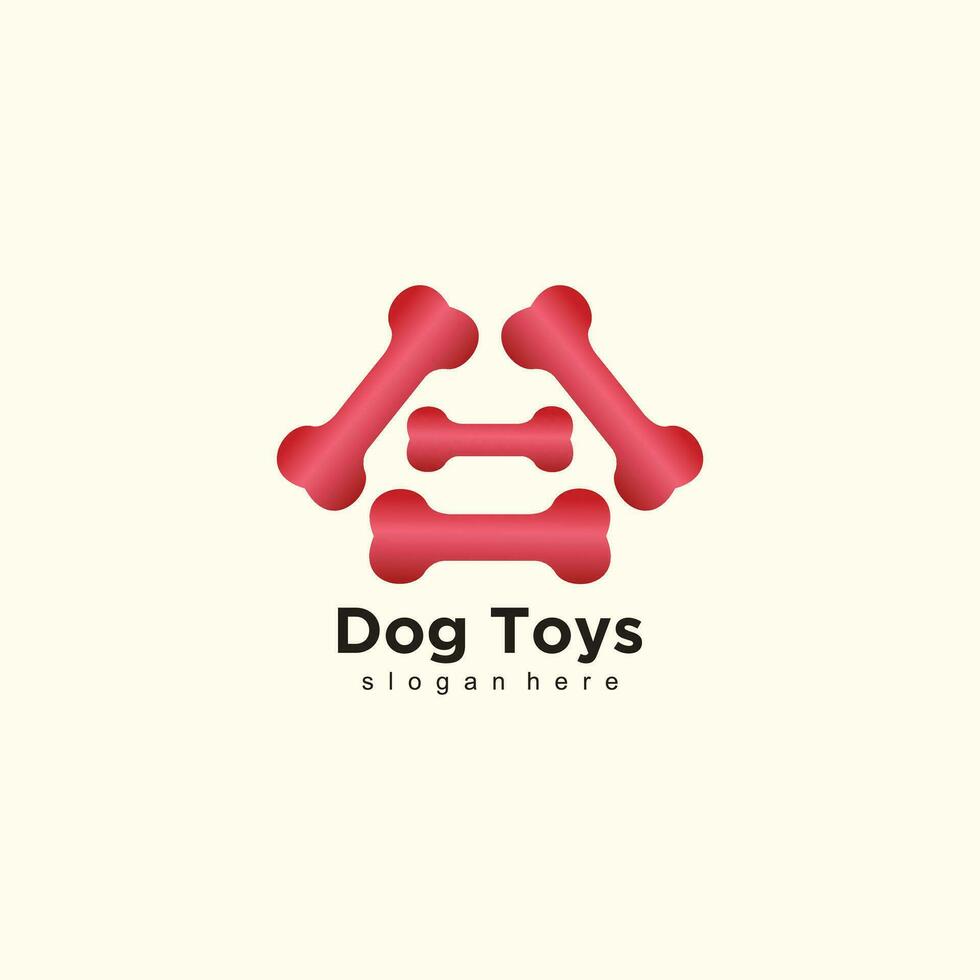 Dog toys logo design for business vector