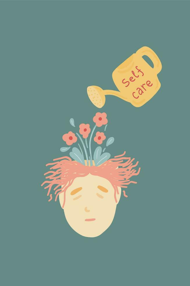 Self care illustration support yourself vector