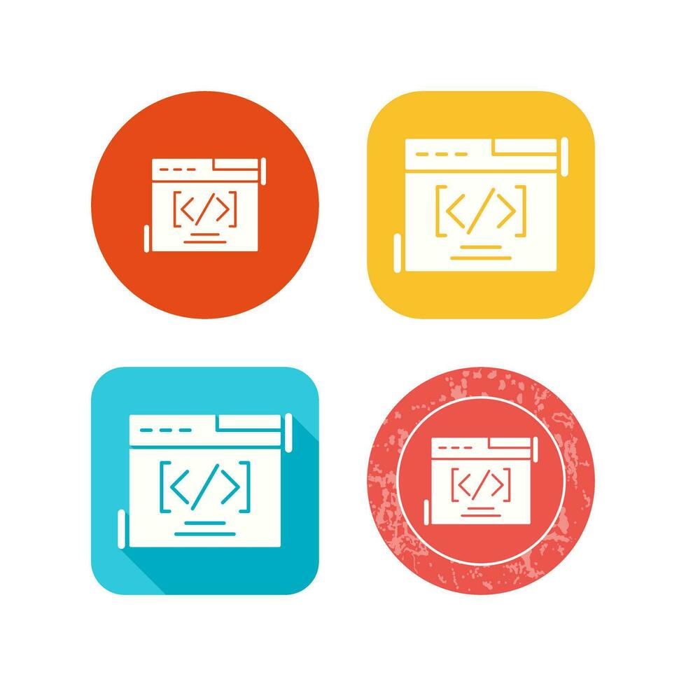 Web Coding Vector Icon