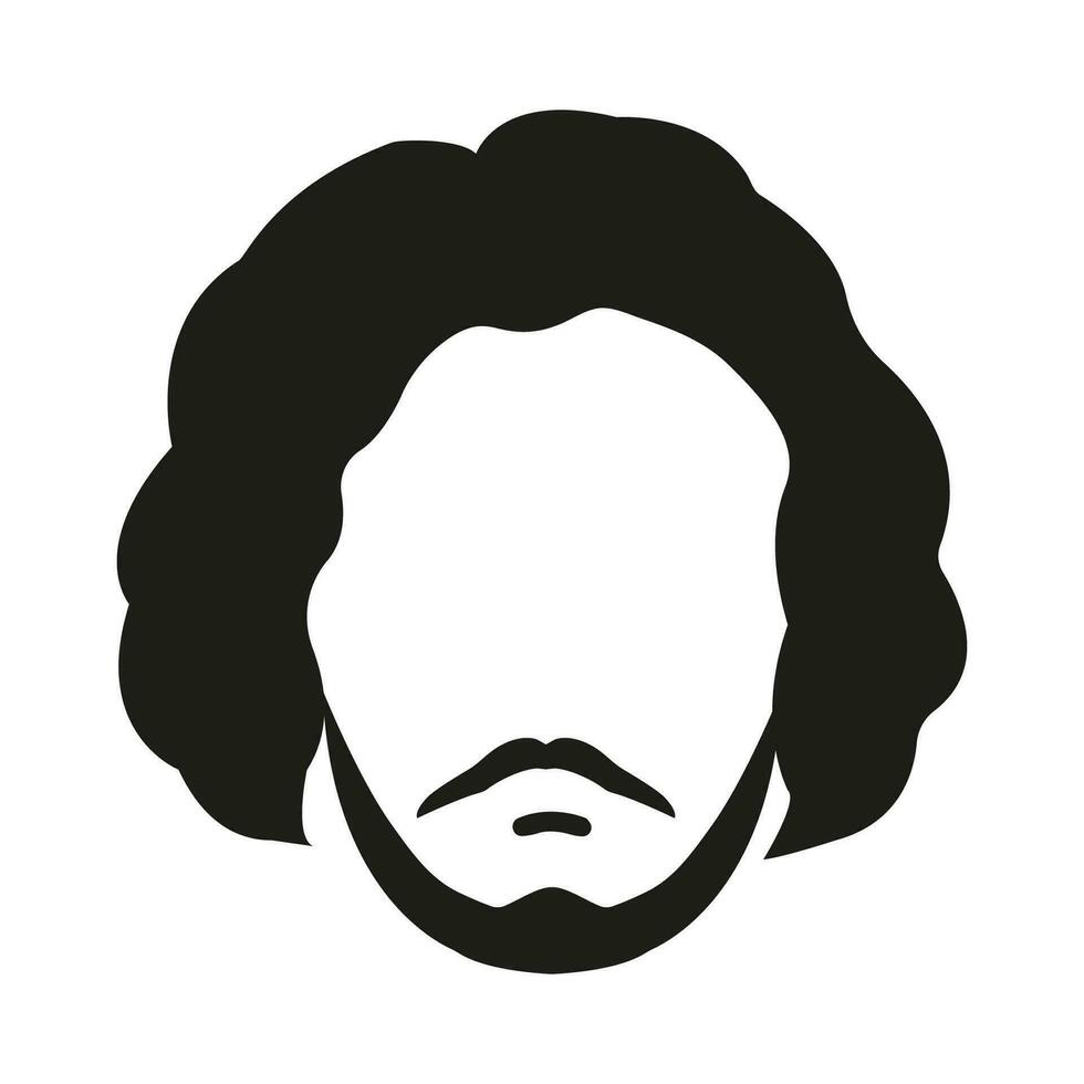 símbolo, icono rostro. negro y blanco. vector ilustración diseño