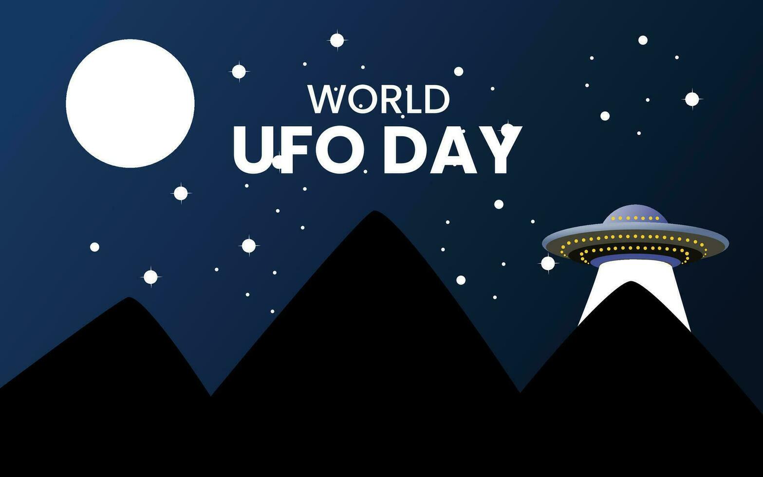 Vector design World UFO Day 2nd July. flat illustration. flat design