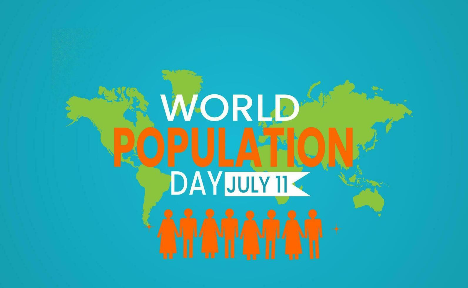 Vector design World Population Day. Flat Design.Falt ILustration. Vector