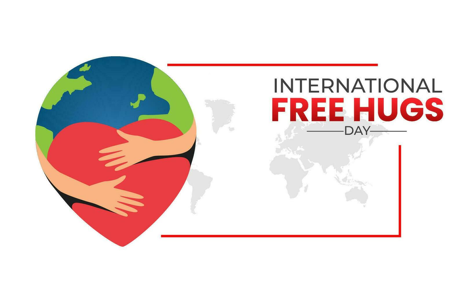 vector gráfico de internacional abrazando día bueno para internacional abrazando día celebracion. volantes diseño.plano ilustración. 1 julio