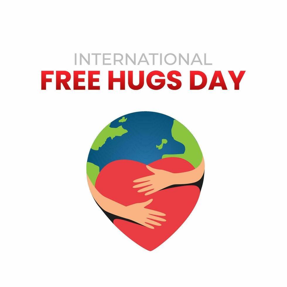 vector graphic of international hugging day good for international hugging day celebration. flyer design.flat illustration. 1 july