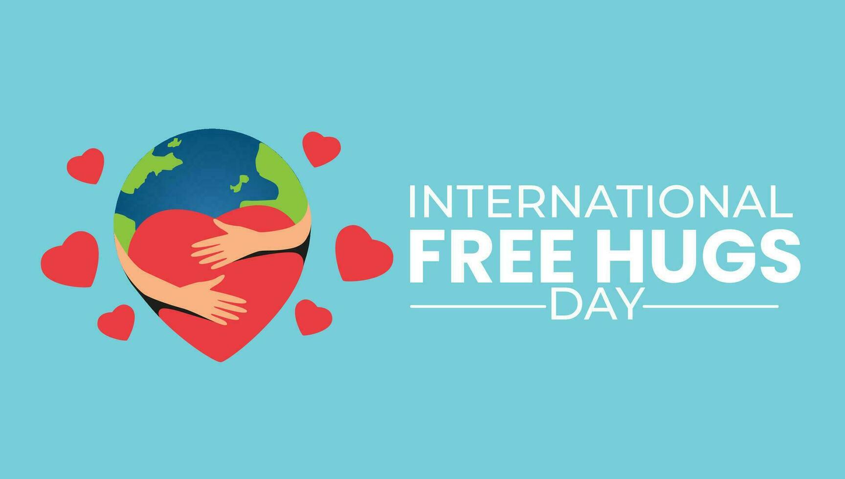 vector graphic of international hugging day good for international hugging day celebration. flyer design.flat illustration. 1 july