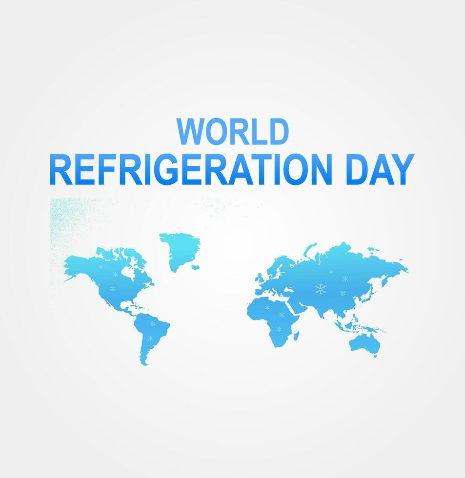 vector gráfico de mundo refrigeración día bueno para mundo refrigeración día celebracion. plano diseño.