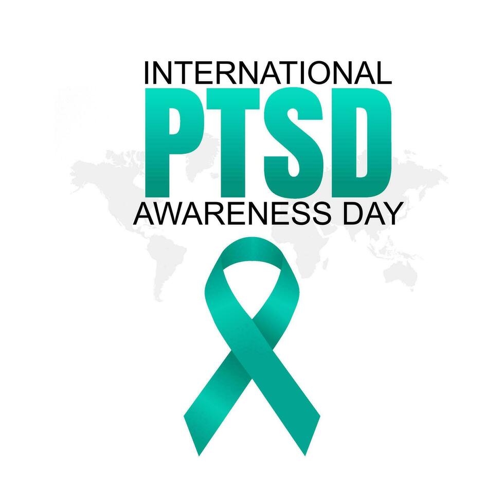 vector design International PTSD Awereness Day. Flat Design. flat ilustration