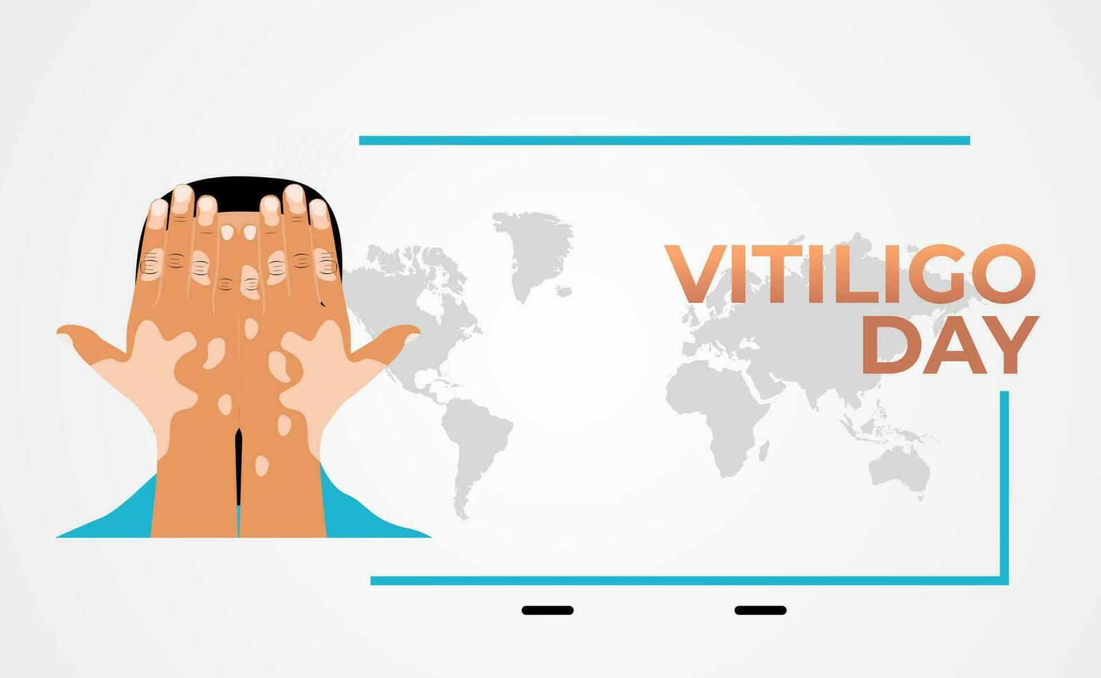 vector gráfico de mundo vitiligo día bueno para mundo vitiligo día celebracion. plano diseño.plano ilustración.