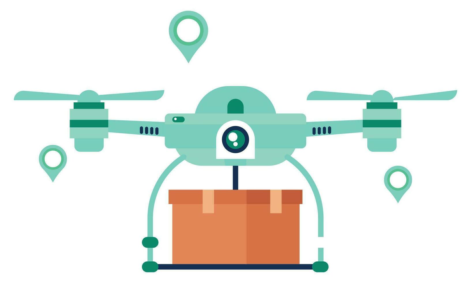 drone camera vector illustration