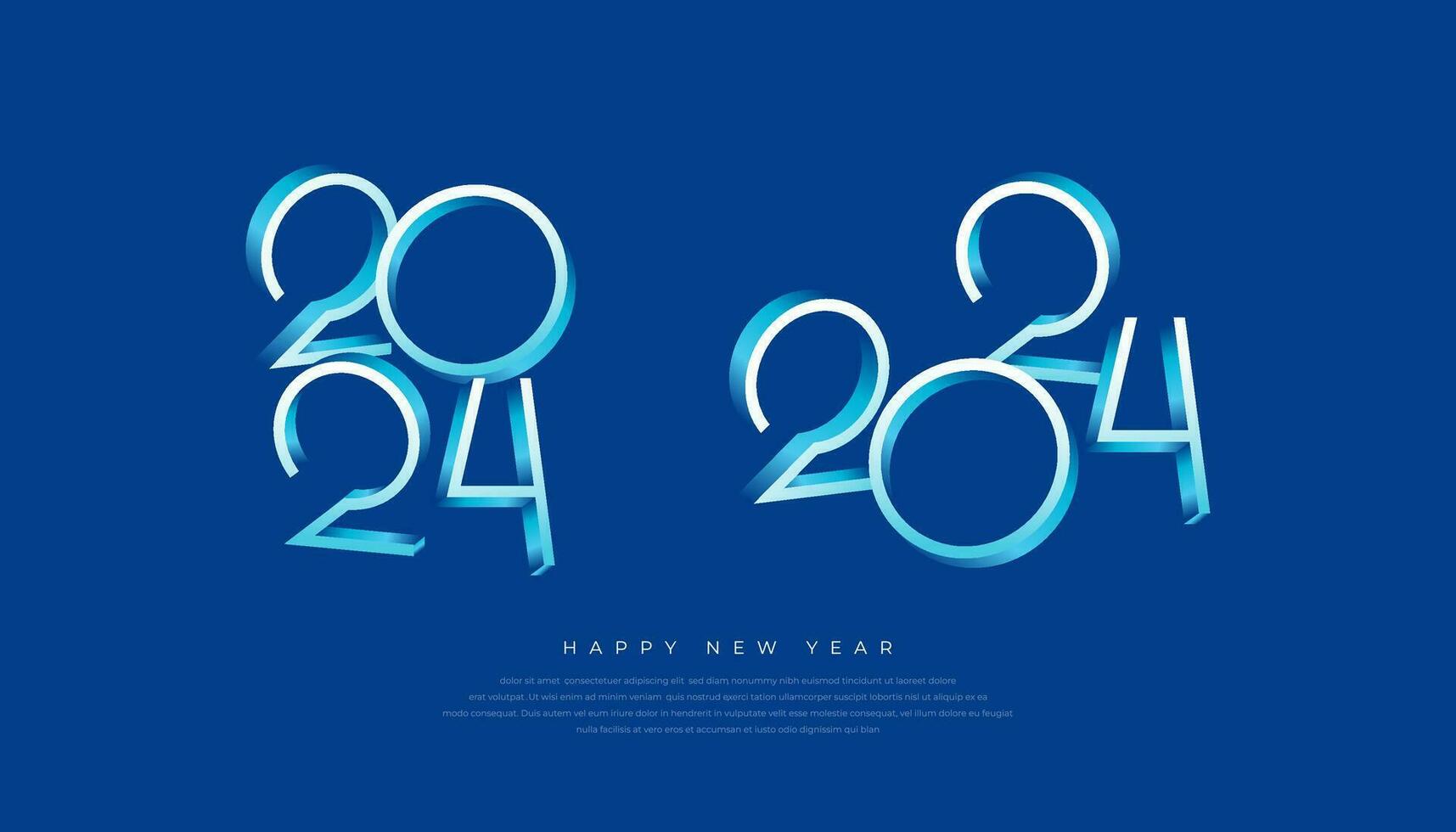 Happy new year 2024 background. Holiday greeting card design. Vector illustration.