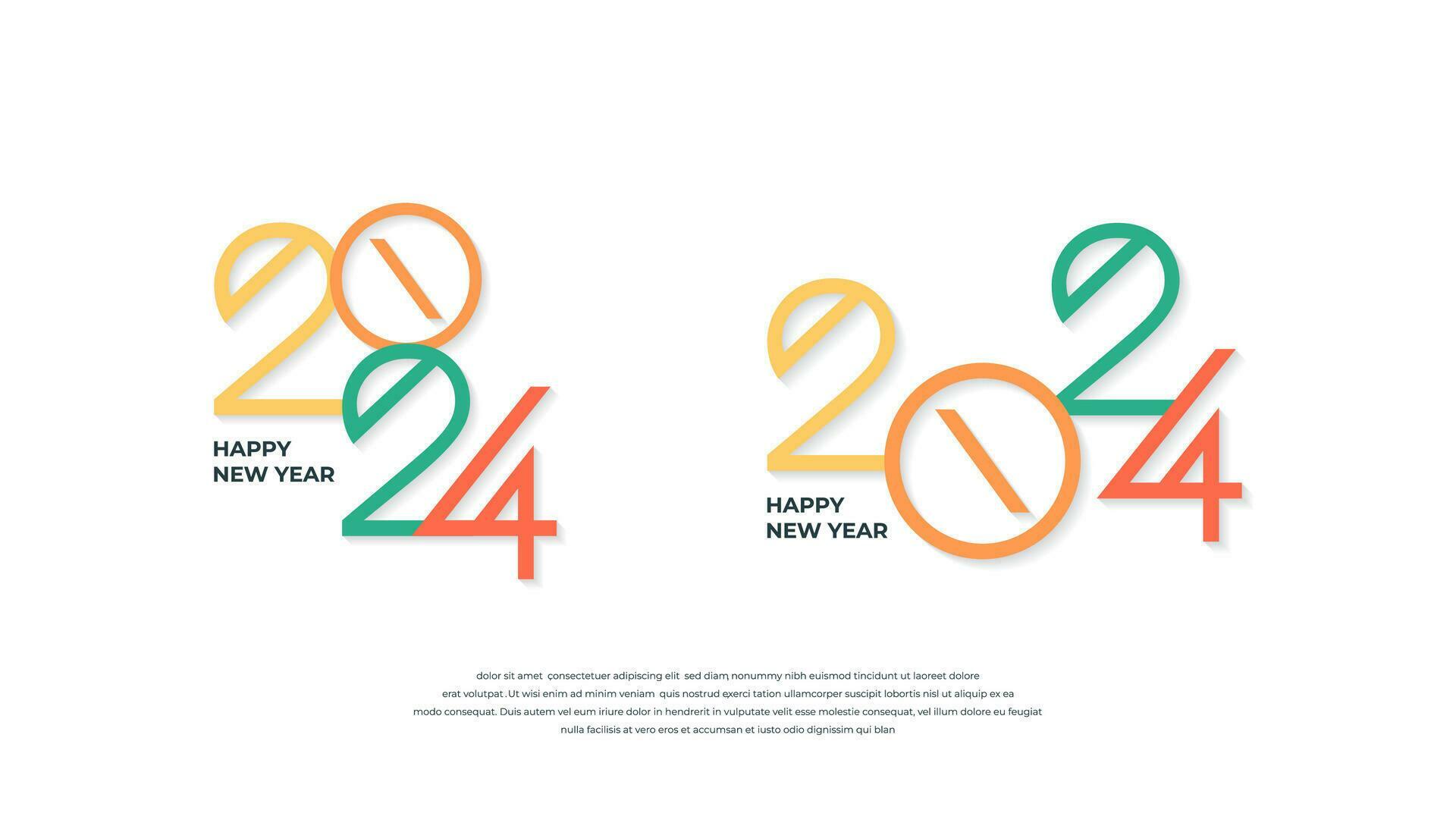Happy New Year 2024. festive realistic decoration. Celebrate 2024 party