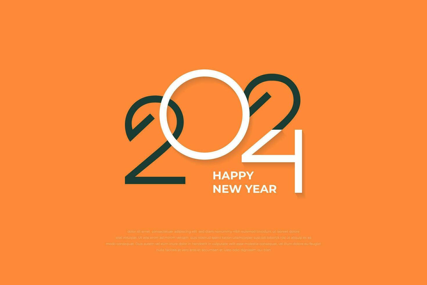 Happy New Year 2024. festive realistic decoration. Celebrate 2024 party on a dark background vector