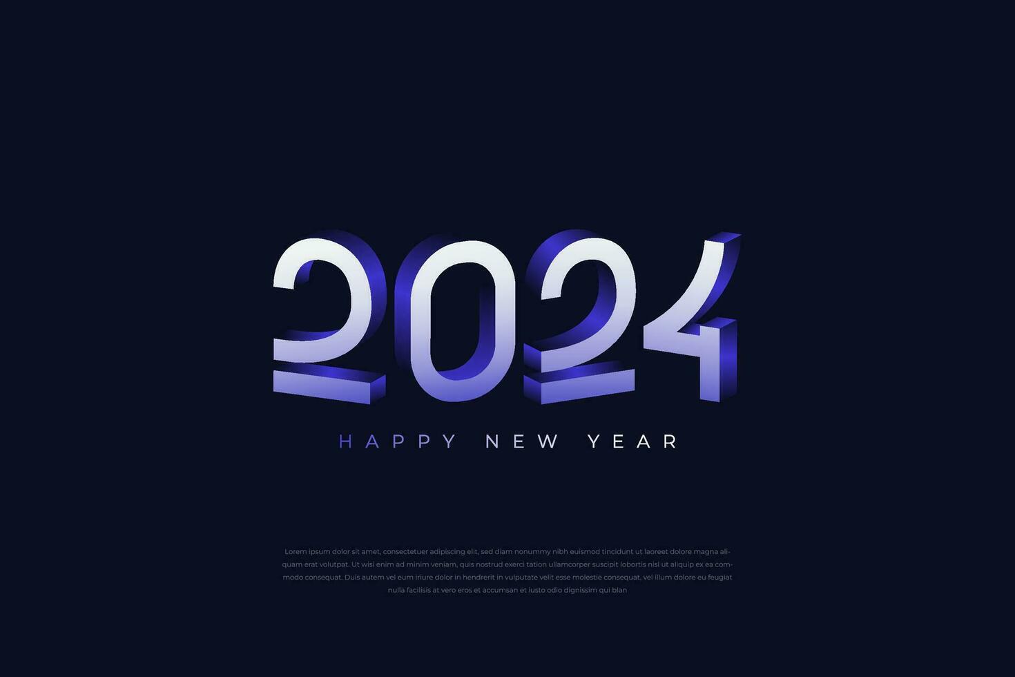contento nuevo año 2024 antecedentes. fiesta saludo tarjeta diseño. vector ilustración.