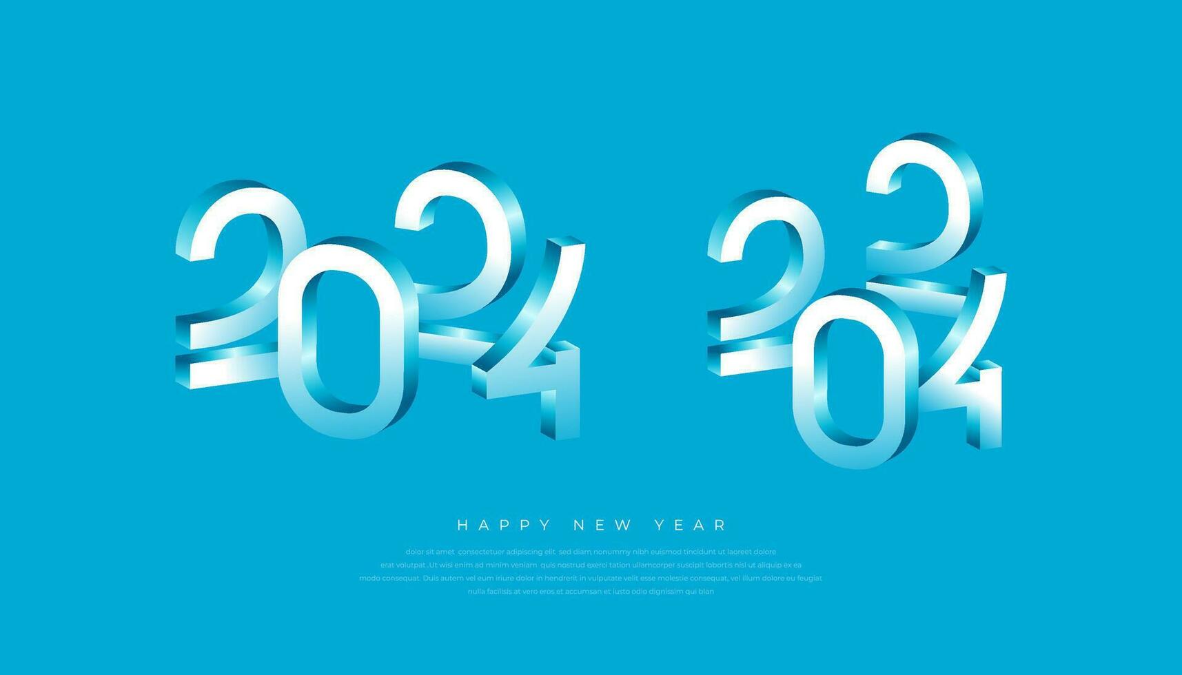 Happy new year 2024 background. Holiday greeting card design. Vector illustration.